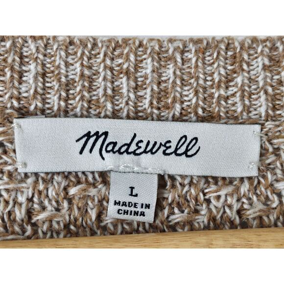 MADEWELL Women's Brown Knit Pullover Sweater Size Large - Cozy and Stylish - Picture 7 of 10